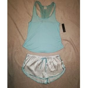 🆕▪️"BRIDE" BABY BLUE TANK AND MATCHING SHORTS